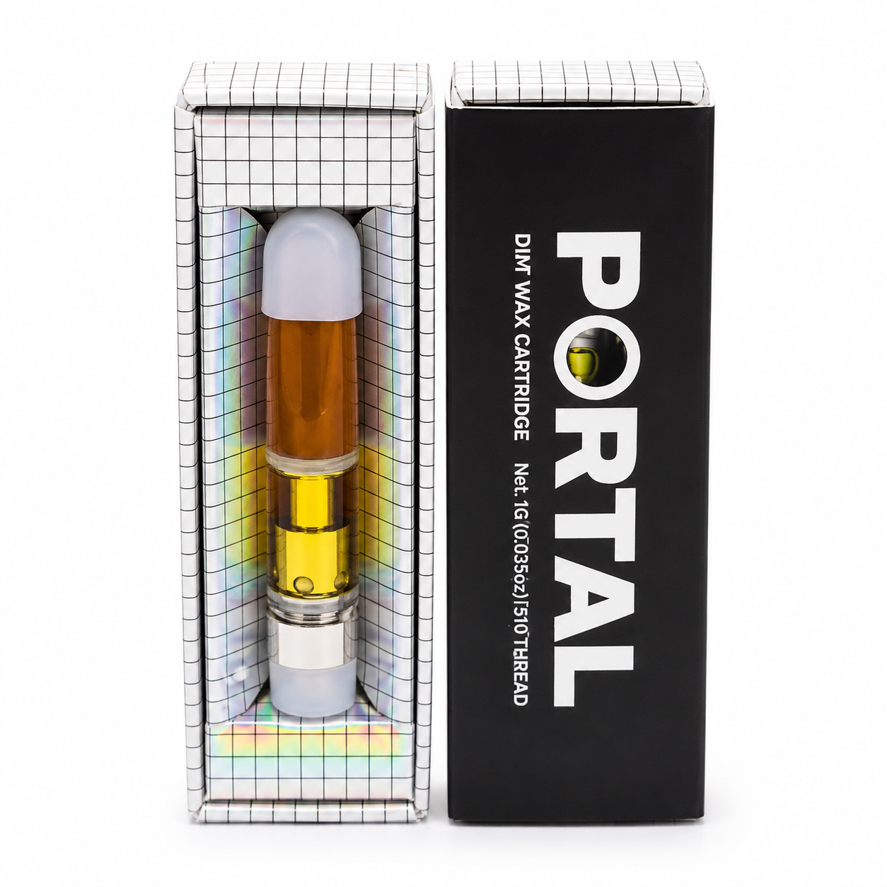 Portal model point five milliliter clear glass concentrate cartridge
